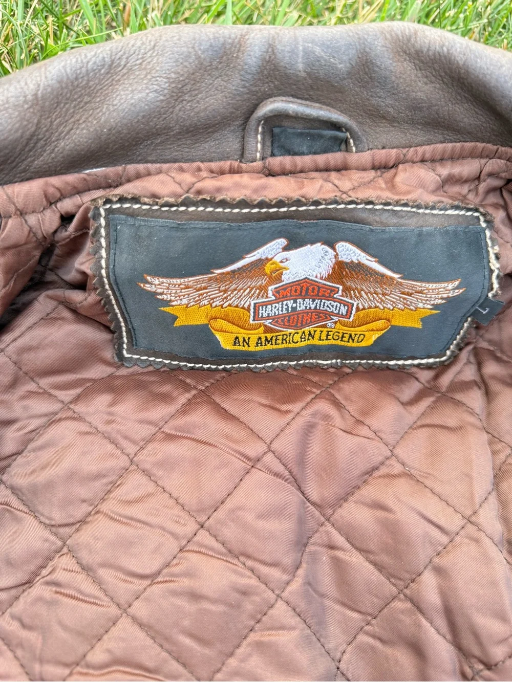 Harley-Davidson Distressed Brown Leather Bomber Jacket